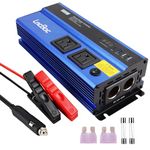 1000 Watt Inverter 12V to 110V AC Converter, Car Power Inverter with Dual AC Outlets and 2.4A Dual USB Ports Car Charger Adapter