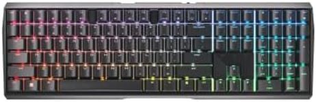 Cherry MX 3.0S Wireless Mechanical Gaming Keyboard. Aluminum Housing Built for Gamers w/MX Brown or Red Switches. RGB Backlit Color Display Over 16m Colors. (Black w/MX Red Switches)