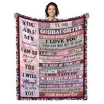 AJIIUSV Goddaughter Gifts from Godmother Godfather to Goddaughter Throw Blanket Believe Christian Gifts for Christmas Birthday 50"x60"