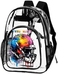 ZCJB-WSRY Custom Football Clear Backpack Heavy Duty for Girls Kids Boys