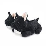 Onmygogo Fuzzy Winter Animal Slippers Bull Dogs for Women and Men (8-10.5, Bulldogs)