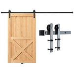 VEVOR 10FT Sliding Barn Door Hardware Kit, 330LBS Loading Heavy Duty Barn Door Track Kit for Single Door, Fit 4.6-5.2FT Wide and 1.3"-1.8" Thick Door Panel, with Smooth & Silent Pulley (I Shape)