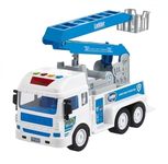 SHIPEASE Friction Powered Electric Safety Truck Toy with Light and Sound Emergency Ladder Crane Truck for Kids 3+ Years Kids Boys Girls Pull Back Vehicle Toys (Multicolor)