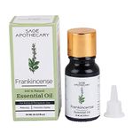 Sage Apothecary Frankincense Essential Oil for Face Acne & Scars, Gums, helps Hair Growth & Body Massage, Diffuser, Aromatherapy 100% Pure, Natural Undiluted 10 ml