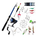 Complete Telescopic Fishing Rod Kit with Spinning Reel, Line, Hooks, Lures & Tackle – Portable Collapsible Pole Set for Freshwater Fishing Gear for Beginners & Pros