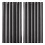 Deconovo Extra Wide Blackout Curtains 108 Inch Drop Super Soft Energy Saving Thermal Insulated Eyelet Long Curtains Bedroom W90 x L108 Inch Light Grey 2 Panels
