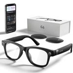 DPVR AI Smart Glasses with Camera and Bluetooth – 8MP HD Sunglasses with Camera, Video Recording Glasses, Real-Time Translation, Voice Assistant, Open-Ear Audio for Travel, Work, Music, and Daily Use