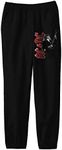 ACDC Black and White Angus Young Youth Black Sweatpants-Small