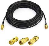 Superbat RF coaxial SMA Male to SMA Female Bulkhead RG174 3ft Cable + 3pcs RF Coax SMA Adapter Kit for SDR Equipment Antenna Ham Radio,3G 4G LTE Antenna,ADS-B,GPS and etc