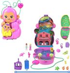 Polly Pocket Dolls & Playset with Pets & 13 Accessories, 2-in-1 Momma Monkey & Baby Wearable Purse & Animal Toy