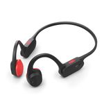 Philips TAA5608BK/00 Open-Ear Wireless Sports Headphones | Bone Conduction | Bluetooth LE Audio & LC3 | IPX5 Water Resistant | Up To 6 Hours Play Time | LED Safety Lights | Microphone | Black