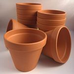 Weston Mill Pottery [F17] Terracotta plant pots (pack of 10) 175mm diameter x 155mm high