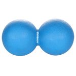 Strauss Yoga & Lacrosse Massage Dual Peanut Shaped Ball | Ideal for Physiotherapy, Deep Tissue Massage, Trigger Point Therapy, Muscle Knots | High-Density Roller & Acupressure Ball for Myofascial Release & Pain Relief, (Blue)