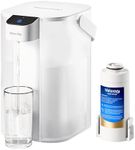 Waterdrop Electric Water Filter Pitcher, Rechargeable 200-GallonWater Dispenser, Instant 15-Cup Countertop System, NSF/ANSI 401&53&42&372, Reduce PFAS, Lead, Chlorine, White, Does not Lower TDS
