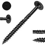 FMhotu 2-7/8 Inch Heavy-Duty Outdoor Wood Screws Assortment Fastener Kit, 50Pcs Star Drive Deck Screws, Rust Resistant Timber Screws for Timber/Log/Landscaping Wood (#14 x 2-7/8" Black）