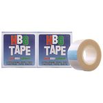 2 x HBG Hypoallergenic Toupee Wig Tape Double Sided Transparent Adhesive Dress Body 5m x 25mm (16ft x 1ins approx) Roll Bulk Value Pack