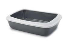 Savic Isis Cat Litter Tray with Rim in Grey