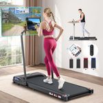 BLACK LORD Walking Pad 2.2HP, Treadmill for Home with Foldable Handle, Under Desk Treadmill with LED Display & Bluetooth Speaker & Remote Control, Running Machine, 120KG Loads, SL9-H Series, Black
