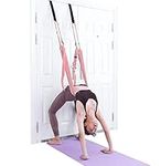 Yoga Fitness Stretching Strap, Adjustable Leg Stretcher Back Bend Assist Trainer, Improve Leg Waist Back Flexibility Home Gym Equipment for Rehab Pilates Ballet Cheerleading Splits Gymnastics (pink)