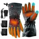 Maliansun Heated Gloves, Heated Gloves for Men and Women, Heated Work Gloves, 7.4V 6400mAh Battery Waterproof Touch Screen for Winter Skiing Riding Camping, M