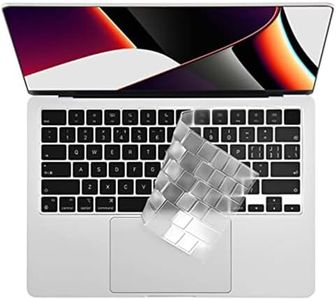 EooCoo Keyboard Cover Skin Ultra Thin Compatible with MacBook Air 15" M3 M2 (A3114 A2941), Air 13.6" (A3113 A2681) 2024-2021, Pro 14" 16" M3 M2 M1 (A2918 A2992 A2779 A2442 A2991 A2780 A2485)