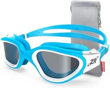 ZIONOR Swim Goggles, G1 Polarized Swimming Goggles UV Protection Anti-fog Adjustable Strap for Adult Men Women (Polarized Light Smoke Lens)