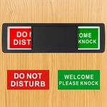 Privacy Sign, Do Not Disturb Welcome Sign, Please Knock Sign, 7 x 2 Inch Do Not Disturb Sign for Office Home Conference, Slider Door Indicator Sign