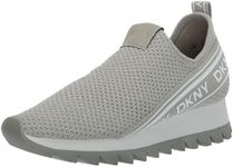 DKNY Women's Alani-Slip on Snea Sneaker, STN Gry/SIL, 6.5