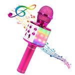 BlueFire 4 in 1 Handheld Karaoke Microphone, Portable Karaoke System with Speaker, Karaoke Machine Home KTV Player with Record Function for Android & iOS Devices (Purple)