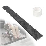 LIEKUMM 5/8" Rise Odorless Threshold Ramp for Doorways, Wheelchair Ramp with 3500 lbs Capacity, Portable Door Ramp for Electric Wheelchairs, Strollers, Garage, Robot Vacuums, Black