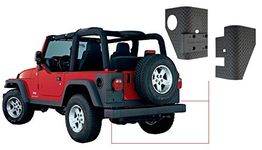 Bushwacker 14004 Jeep Trail Armor Rear Corner Pair for Flat Style & Factory Flares,Black