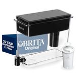 Brita Extra Large 27 Cup Filtered Water Dispenser with 1 Standard Filter, Made without BPA, Black (Package May Vary)