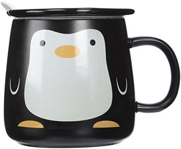 Moyishi Cute Penguin Office Mug Coffee Milk Ceramic Mug Cup Pen case 300ml Best Gift