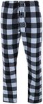 Men's Big and Tall Fleece Pajama Pants, 3XL, Grey Buffalo Plaid