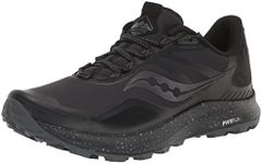 Saucony Men's Peregrine Ice+ 3 Trail Running Shoe, Black/Shadow, 10.5 M US