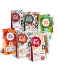 The Spice Tailor - Asian & Indian Curry Cooking Sauce Meal Kit 6- Pack Mixed Selection - Thai Green, Thai Red, Tikka Masala & Fiery Goan Curries