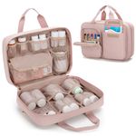 Damero Pill Bottles Organizer, Medicine Bottle Storage Medication Travel Bag for Prescription Bottles, Medical Supplies, Misty Rose