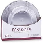 Mozaik Premium Plastic Clear Ring Plate Set, 40 Pieces