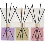 Cocorrína Reed Diffuser - 3 Pack/ 90ml with 24 Sticks Reed Diffuser for House Bedroom Office Decor & Gifts Set (White Flower/Irises/Rose Fantasy)