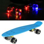 blue LED wheel Skateboard Skate Board Deck 22" With LED Light Wheel