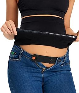 Combination of Maternity Shirts Extenders and Pants Waist Extenders, Seamless Maternity Belly Band, Black, Medium