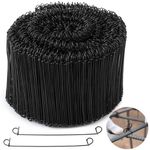 1000 PCS Double Loop Rebar Ties, Galvanized Iron Wire Bar Ties, 6-inch 16 Gauge Automatic Rebound Rebar Wire Ties, Reinforcing Metal Ties, Twist to Bundle and Secure Rebars, Pipe Rolls, Fences