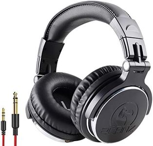 2CANZ Over-Ear Professional Wired DJ Headphones - 50mm Neodymium Drivers, Closed Back, Plush Comfrasoft Ear Cushions, 8-Way Adjustable Earpads, Foldable, and Joint Listening