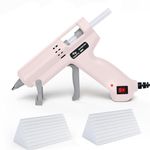 Tilswall Hot Glue Gun Kit, 50W Mini Glue Gun, Fast Preheating Hot Melt with 75pcs 130mm x 7mm Glue Sticks for Crafting, DIY, Art, Home Repairs, Glass and Fabric Pink