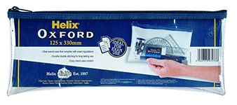 Helix Oxford 13 inch Clear Pencil Case