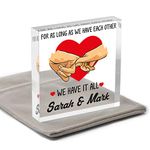 Personalised Pinky Promise Couples Gifts - Birthday, Christmas, Valentines Gifts for Boyfriend, Girlfriend, Husband, Wife - Couples Gifts - As Long As We Have Each Other - With Grey Bag