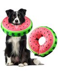 Dog Cone Collar, FWLWTWSS Inflatable Dog Collar Buster Collars for Dogs and Cats, Soft Comfy Protective Recovery Collar Adjustable Dog Donut Collar for After Surgery, Does not Block Vision(Large)