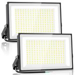 Onforu 200W LED Flood Light Outdoor, 18000LM Bright Security Light, IP66 Waterproof Outdoor LED Lights, 6500K Daylight White Floodlight for Garage, Yard, Garden, Stadium, Playground, Arena(2 Pack)