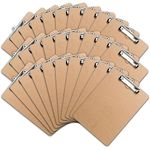 Clipboards (Set of 30) by Office Solutions Direct! ECO Friendly Hardboard Clipboard Pack, Low Profile Clip Standard A4 Letter Size, Classroom Supplies