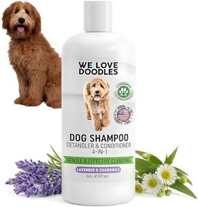 Dog Shampoo, Conditioner & Detangler - Best Shampoo for Goldendoodles, Poodles & Doodles - for Matted Pet Hair - Sensitive Skin Shampoo for Puppies - Made in The USA, 16OZ (Lavender)